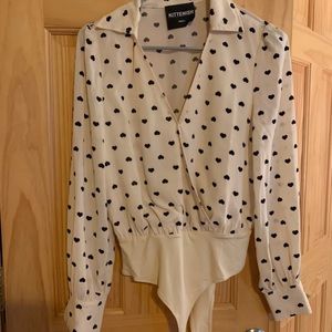 Kittenish hearts bodysuit
